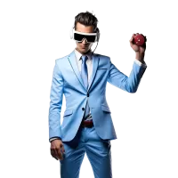 Stylowy garnitur futurystyczny